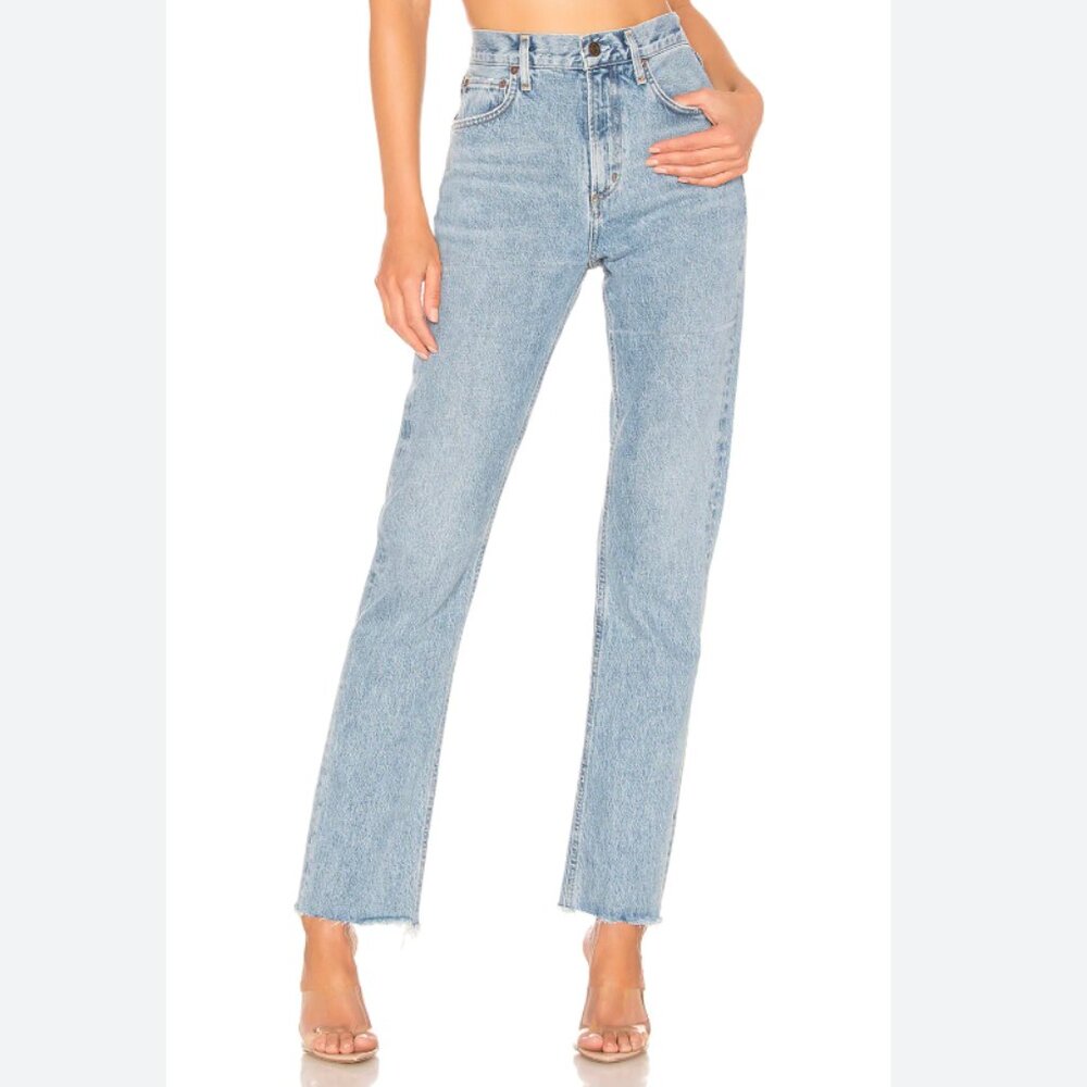 Agolde Cherie High Rise Straight Jeans - Merit